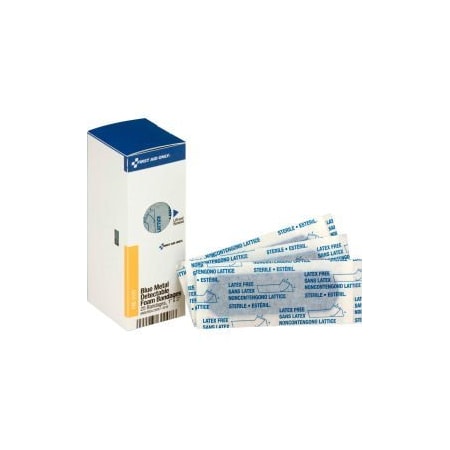 Acme United First Aid Only FAE-3110 SmartCompliance Refill Metal Detectable Bandages, Foam, Blue, 25/Box FAE-3110